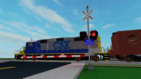 Roblox Railfanning Csx Railroad Crossing Park Youtube