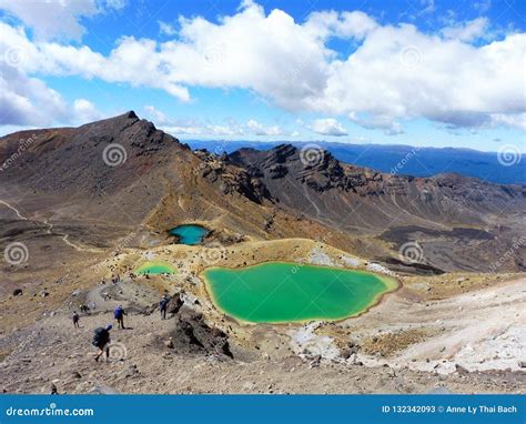 New Zealand Tongariro Crossing National Park Volcano Blue Lake, Emerald ...