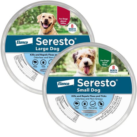 Amazon.com : Seresto Flea Tick Collar 1 Large Dog + 1 Small Dog : Pet