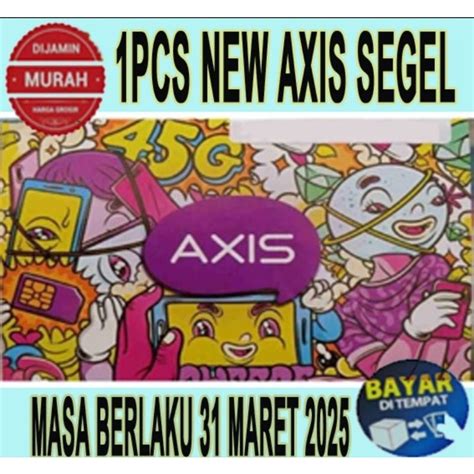 Jual Kartu Perdana Axis Axiata Segel EXP COVER MARET 2025 BONUS 6GB