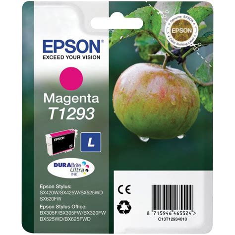 Original Epson T1295 CMYK Multipack Ink Cartridges C13T12954012 Apple