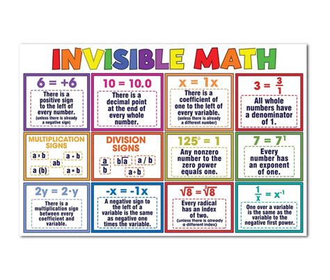 Torenio 16x24 Math Poster Invisible Mathematics Poster Unframed Educational Math Wall Art