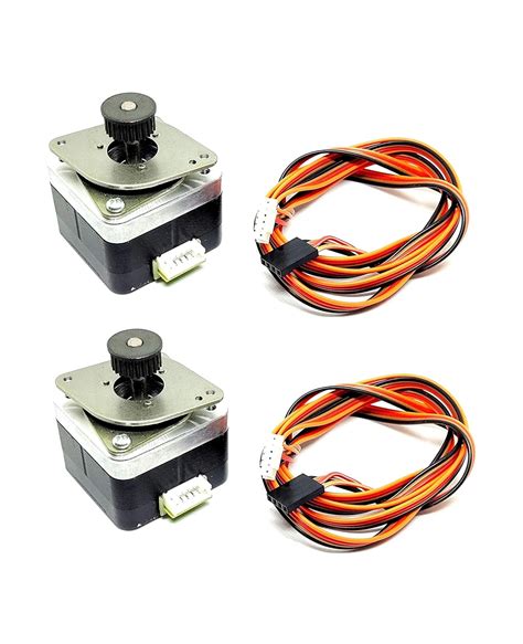 INVENTO 2Pcs Nema 17 4 Kg Cm Bipolar Stepper Motor With 24 Teeth GT2