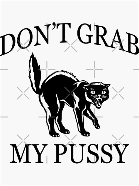 Dont Grab My Pussy Sticker For Sale By Charlenemccall Redbubble