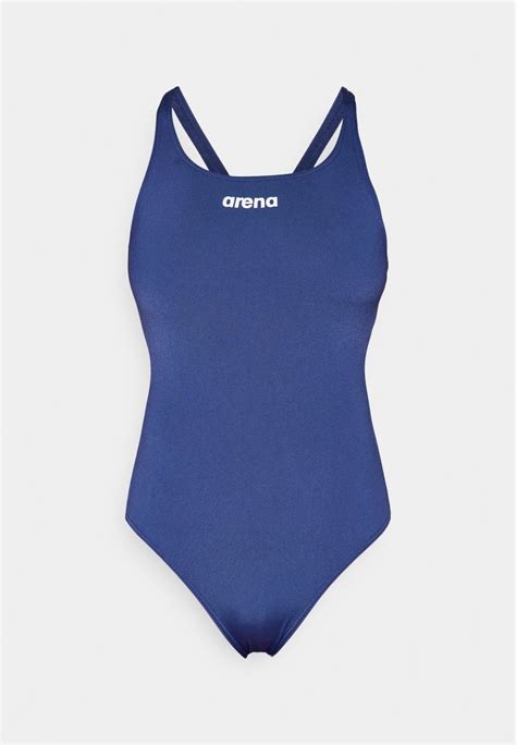 Arena Womens Team Swimsuit Swim Pro Solid Badpak Navy White Blauw