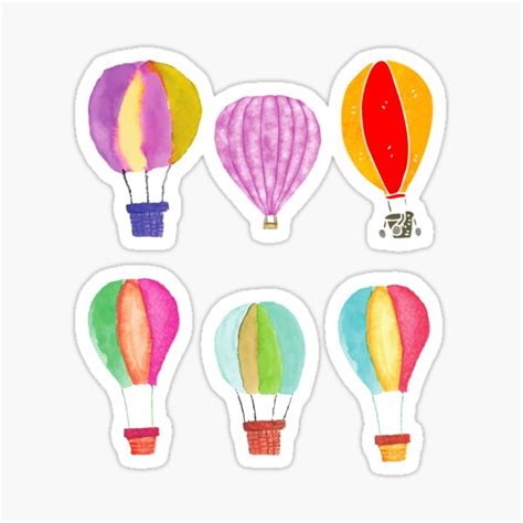 Hot Air Balloon Watercolor Back To School Gifts Sticker For Sale By