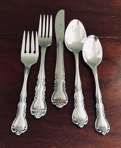 Vintage Stainless Flatware Set Rogers Delight Flatware Service For 8