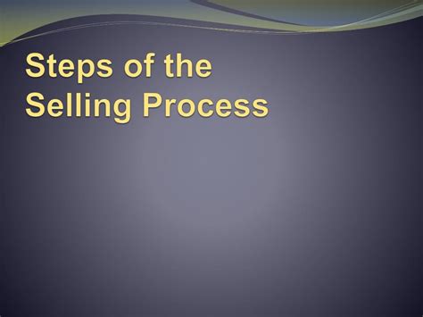 selling process powerpoint    id