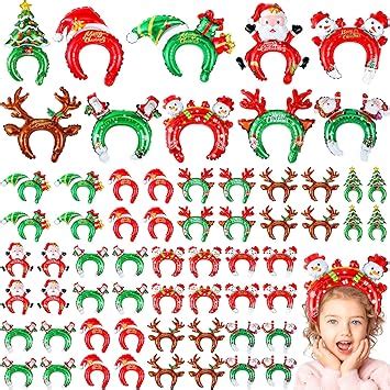 Amazon Libima 200 Pcs Christmas Inflatable Headbands Santa Snowman