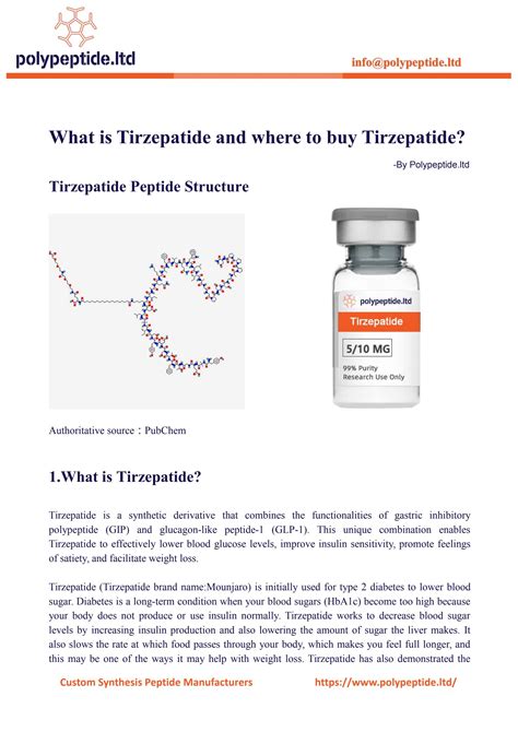 What is Tirzepatide and where to buy Tirzepatide? by Phcoker.com ...