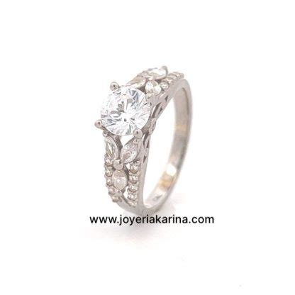 Anillo De Compromiso En Oro Blanco K Joyer A Karina