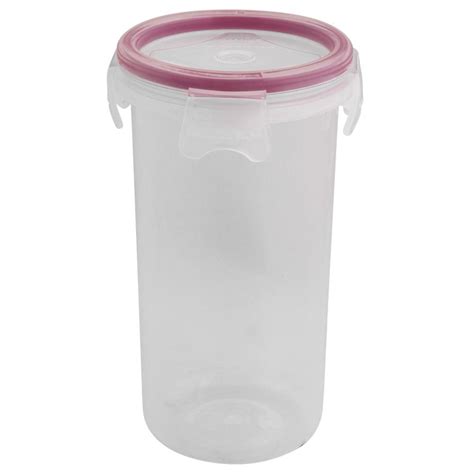 Princeware Click N Seal Transparent Round Tall Plastic Container Ml