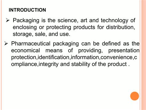 Pharmaceutical Packaging Ppt Ppt