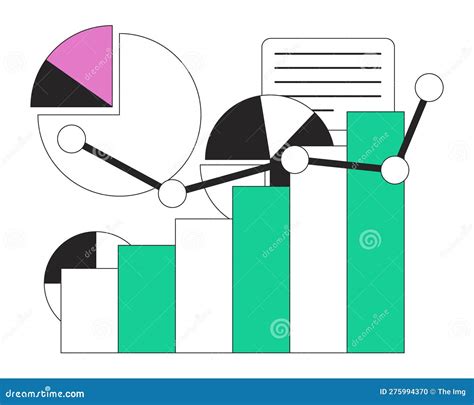 trend forecasting flat  color vector icon stock vector