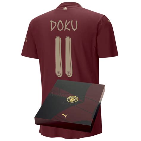 Manchester City Authentic Third Jersey 2024/25 with DOKU 11 printing in ...