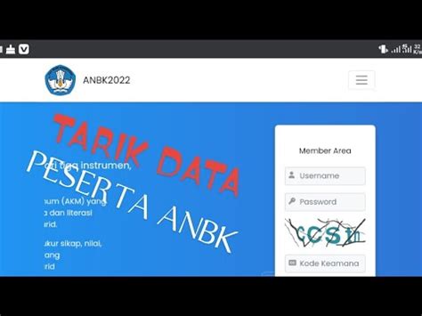 CARA TARIK DATA SISWA DI LAMAN BIOS SD ANBK 2022 YouTube