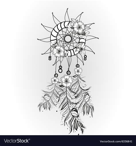 Doodle Dreamcatcher Royalty Free Vector Image Vectorstock