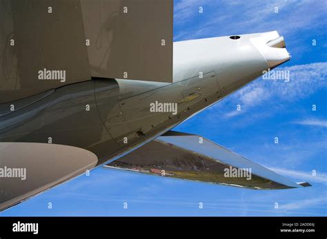 The Tail Of An Airbus A380 Passenger Aircraft On Static Display At The