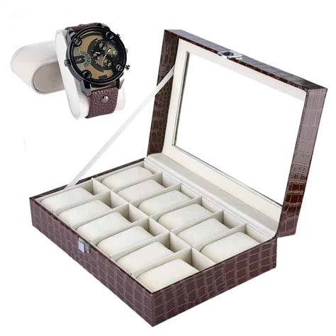 Boite Montre En Cuir Homme Pour Emplacements Coffret Montre