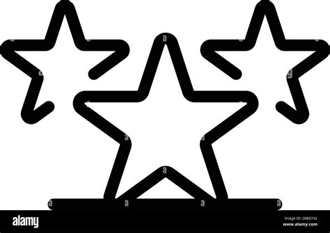 Three Stars Icon Outline Style Stock Vector Image And Art Alamy