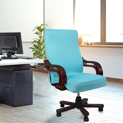 Stretch Home Office Computer Seat Cover Armchair Protector Rotating Slipcovers Medium Size Lake ...