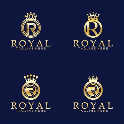 R Logotipo Inicial Da Coroa Real Royal King Rainha S Mbolo De Luxo