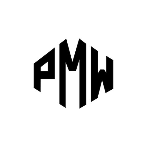 Premium Vector | Pmw letter logo design with polygon shape pmw polygon ...