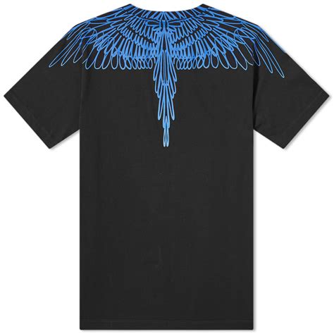 Marcelo Burlon Pictorial Wings Tee Black And Blue End Global