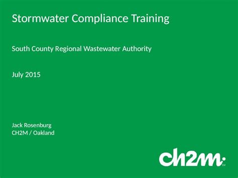 Pptx Stormwater Compliance Training South County Regional Wastewater