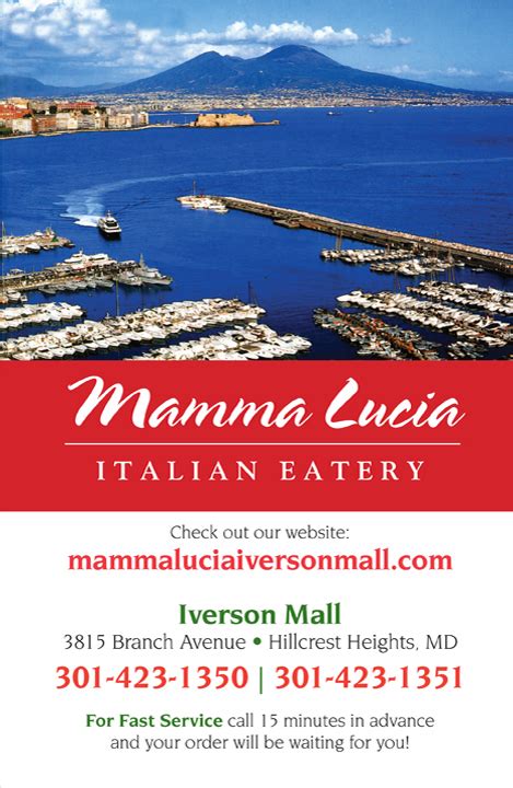 Our menu - Mamma Lucia Italian Eatery