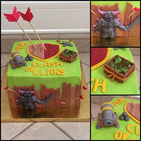 Clash Of Clans Cake By Ambers Little Cupcakery 5th Birthday Party Ideas Clash Royale Party