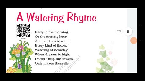 A Watering Rhyme Cbse Class 4 Ncert English Explaination Part 1 YouTube