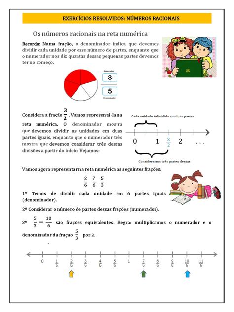 Reta Numerica 9 Ano - Frações na Reta Numérica - 5º Ano | PDF | Fração (Matemática) | Número ...