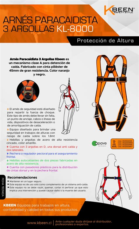 Arnés 3 Argollas KL 8000 Kbeen FERRETOOLS