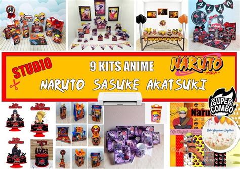 Arquivo De Corte Combo Naruto Sasuke Akatsuki Studio Elo7