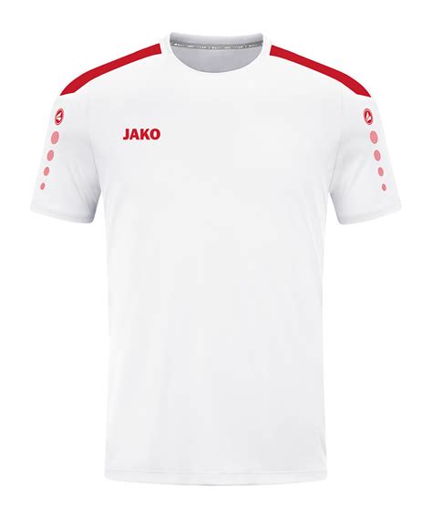 JAKO Power Trikot Weiss Rot F004 Teamsport Trikots Vereinsbekleidung