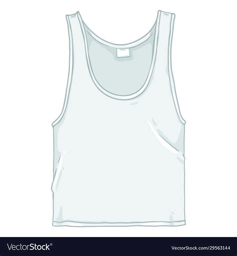 Single cartoon - white underwear singlet Vector Image