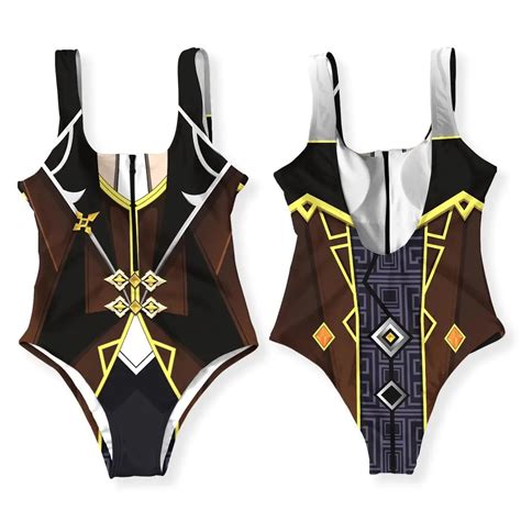 Anime Genshin Impact Swimsuit Bikini One Piece Women Venti Hutao Mona