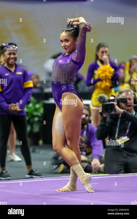 January 05 2024 LSU S Aleah Finnegan Competes On The Floor During