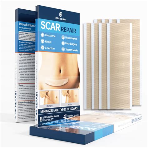 Silicone Scar Sheets 8 Pack Scar Away Strips For Scars Keloid C Section