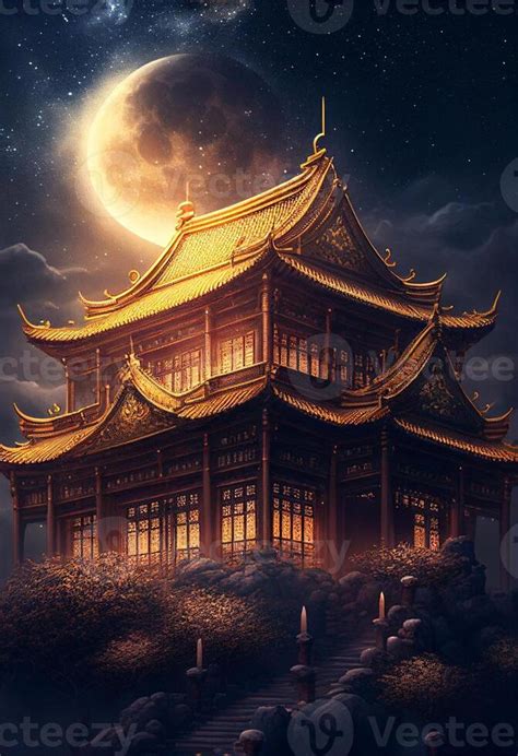 Magnificent golden Chinese palace. . 22757718 Stock Photo at Vecteezy