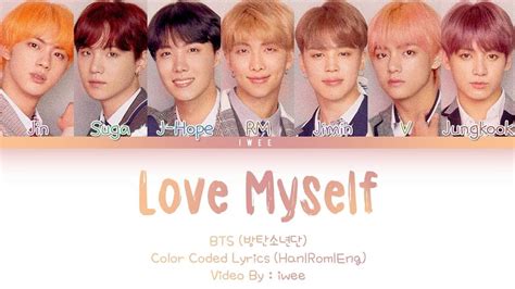 Bts 방탄소년단 Answer Love Myself Hanromeng Color Coded Lyrics가사 Youtube