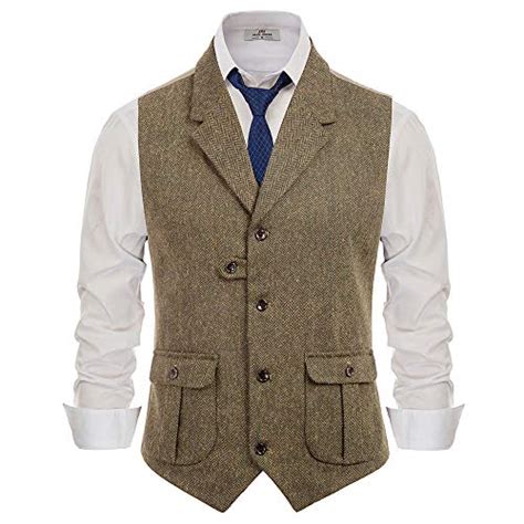 Best Our Mens Vintage Tweed Vest Top Model Reveled Of