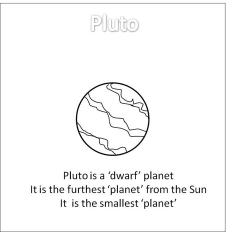 Pluto Colouring Sheet Planet Coloring Pages Dwarf Planet Wood Craft