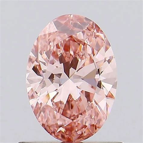 Oval Brilliant Shape Fancy Intense Pink Lab Grown Loose Diamonds 0 71