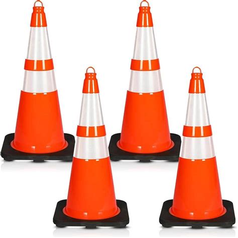 Pyle In Pvc Cone Pieces High Visibility Structurally Stable For