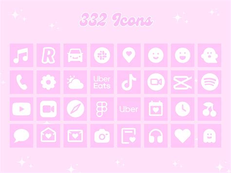 Pink Ios App Icons Aesthetic Icon Pack Free Wallpapers - Etsy