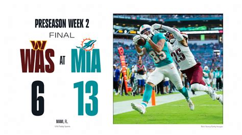 Dolphins vs. Commanders final score: Miami wins preseason game 13-6