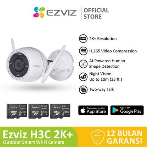 Promo Ezviz H C Mp K Smart Ip Camera Cctv Outdoor W Sd Card