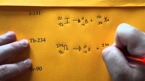 Writing Beta Decay Nuclear Equations Youtube